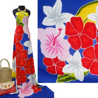 sarongs pareo rayon summer handpainting flora made in bali