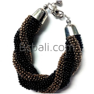 beaded glass bracelets made from bali new 