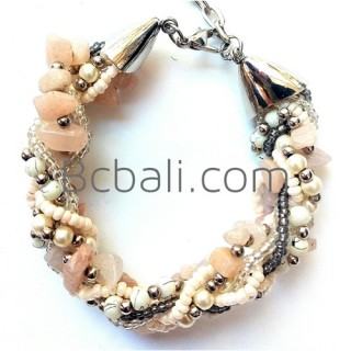 hand made beads crystals stone bracelets charm