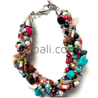 multi color stone beads bracelets fashion accessories 2015