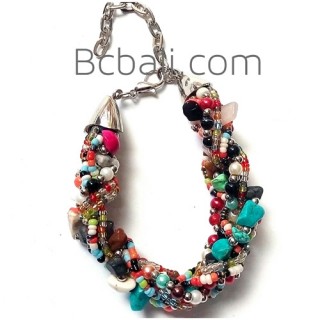 multi color stone beads bracelets fashion accessories 2015