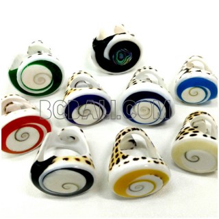 shells nautilus finger rings organic bali