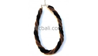 black golden beads necklaces two color