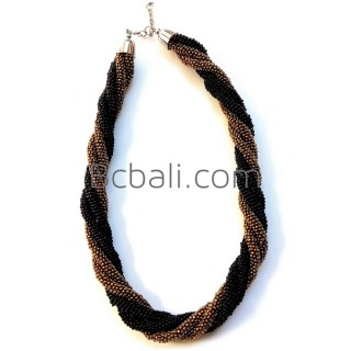 black golden beads necklaces two color