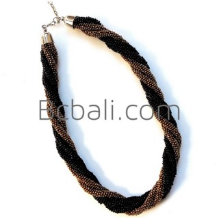 black golden beads necklaces two color