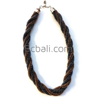 full beads semi choker necklaces two color