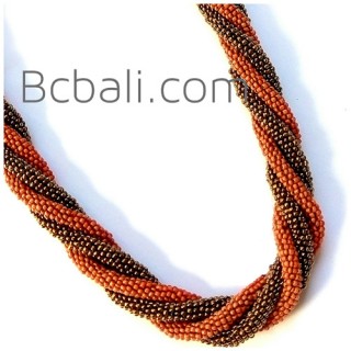 two coloring beads necklaces quarted seeds fashion