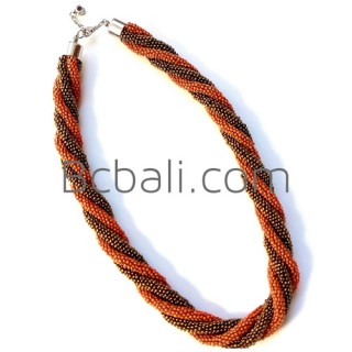 two coloring beads necklaces quarted seeds fashion