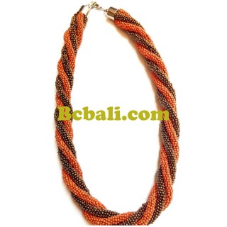 two coloring beads necklaces quarted seeds fashion