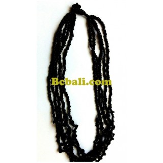 beads stones black necklaces long seeds designs