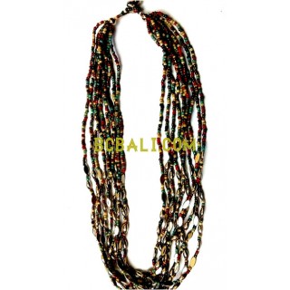 mix color glass beads necklace charms fashion