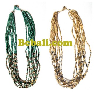 multi layer bead charming necklaces