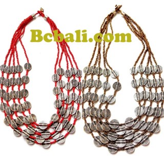 5strand bead necklaces charming fashion jewelries 