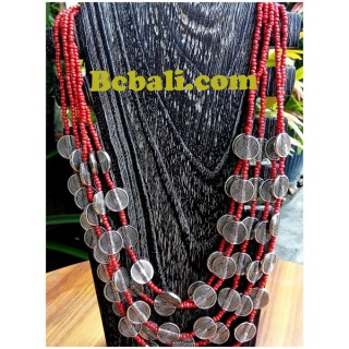 5strand bead necklaces charming fashion jewelries 