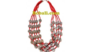 two color shown choker necklace beads charming