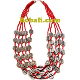 5strand bead necklaces charming fashion jewelries 