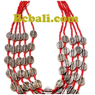 5strand bead necklaces charming fashion jewelries 