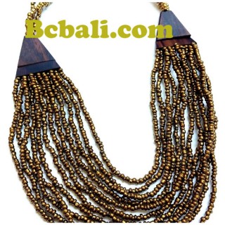 balinese golden glass bead choker ethnic necklace hand work design