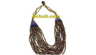 two color shown necklaces choker seeds beading wood ethnic design