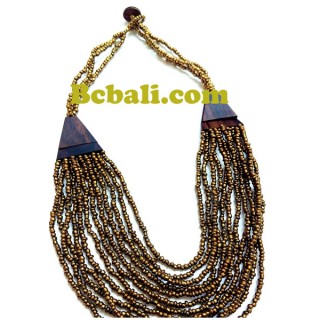 balinese golden glass bead choker ethnic necklace hand work design