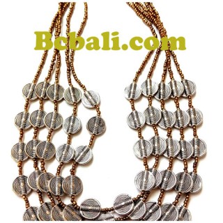 5strand bead necklaces charming fashion jewelries 