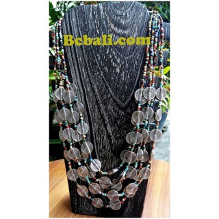 multiple beads color choker necklace seeds 