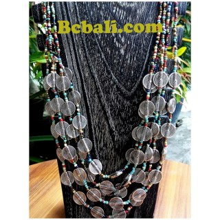 multiple beads color choker necklace seeds 