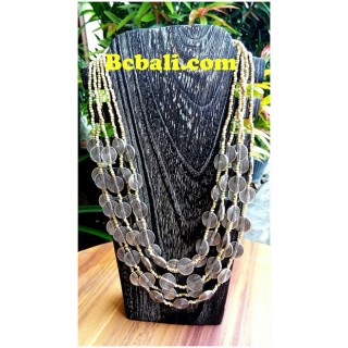 natural beads balinese necklaces choker 5seed design