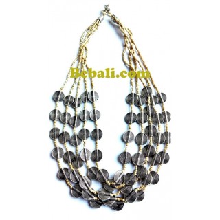 natural beads balinese necklaces choker 5seed design