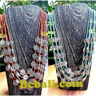 two color shown choker necklace beading charming