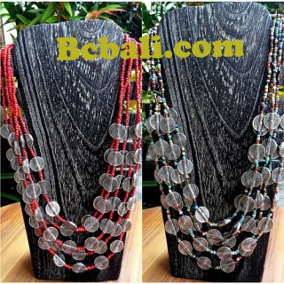 two color shown choker necklace beads charming