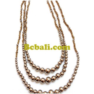 golden glass beads tangerine fashion necklace triangle