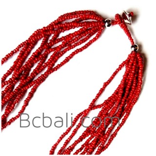 beads crystal necklace multiple seed stainless fashion