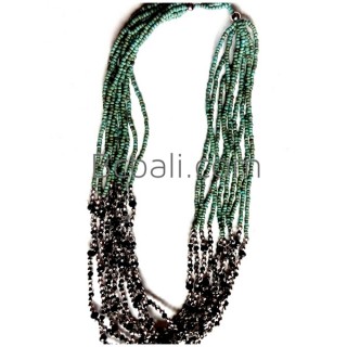 crystal bead multiple strand necklaces handmade turquoise