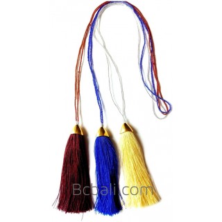 bali small beading tassels necklaces cotton pendant