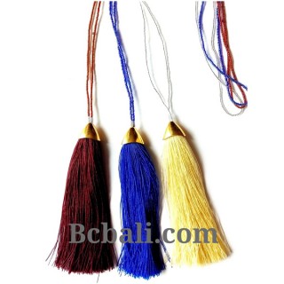 bali small beading tassels necklaces cotton pendant