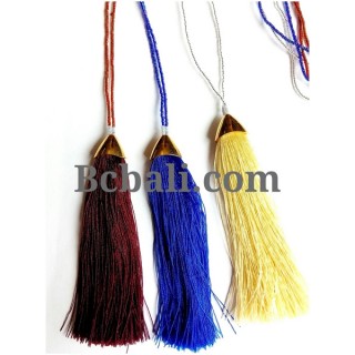 bali small beading tassels necklaces cotton pendant