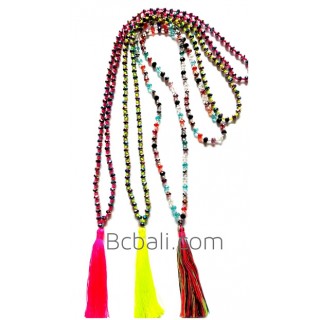 fashion necklaces long strand crystal beaded