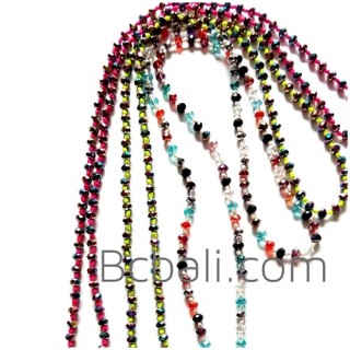 fashion necklaces long strand crystal beaded