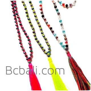 fashion necklaces long strand crystal beaded