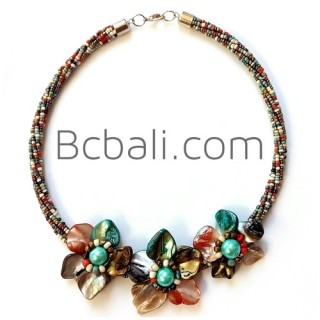 seashells necklaces flowers chokers beads glass