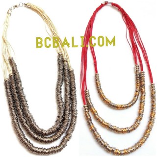 strings leather seeds steels charms necklaces