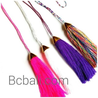 tassel necklaces long layer small beads woman 