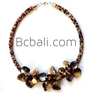 women fashion choker necklaces beads flowers shells