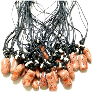 necklaces pendant red coral stone