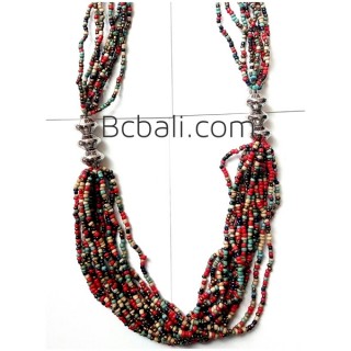 multi strand beaded necklace fashion bali design