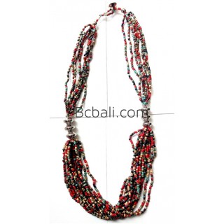 multi strand beaded necklace fashion bali design