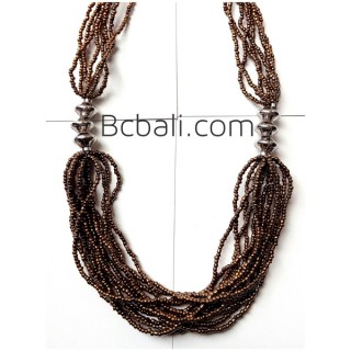 multi strand women necklace beading stainless