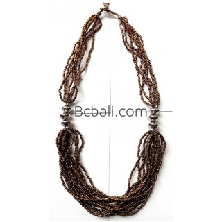 multi strand women necklace beading stainless