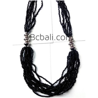 multiple strand bead glass necklaces